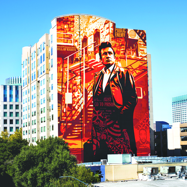 Mural of Johnny Cash in Sacramento California