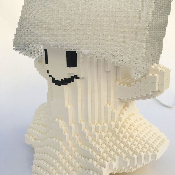 Lego lamp created by Artist David Tracy