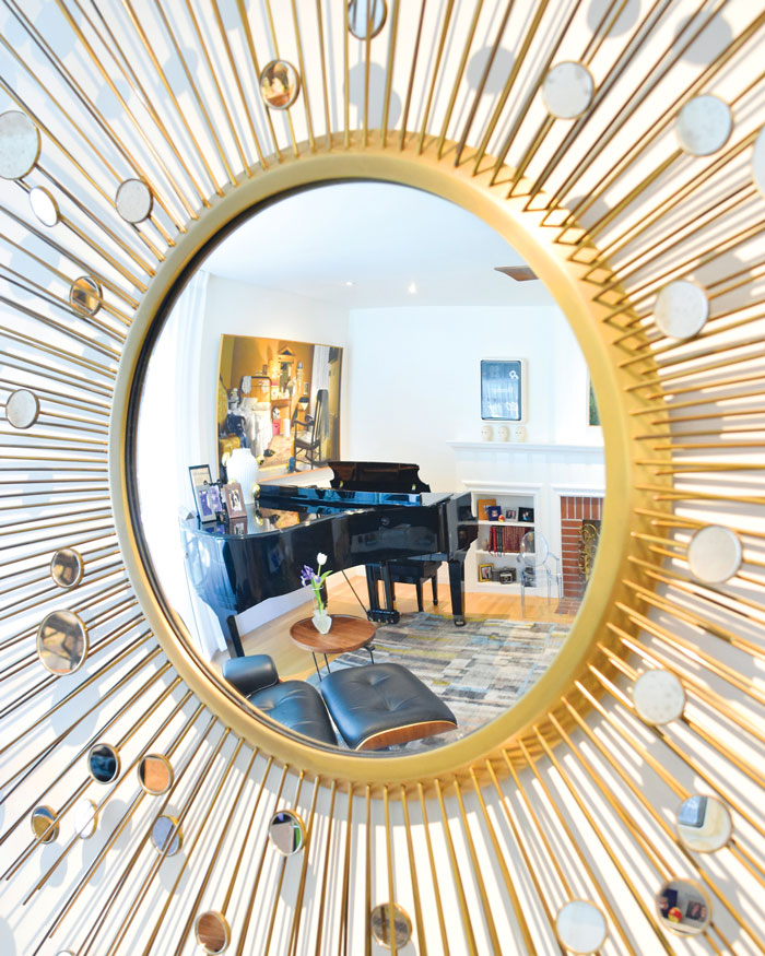 mirror in living room